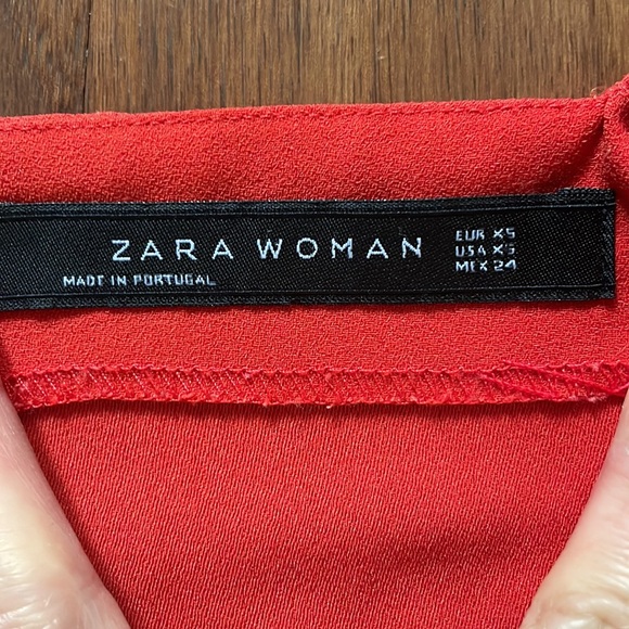 Zara orange red top XS - Picture 4 of 9